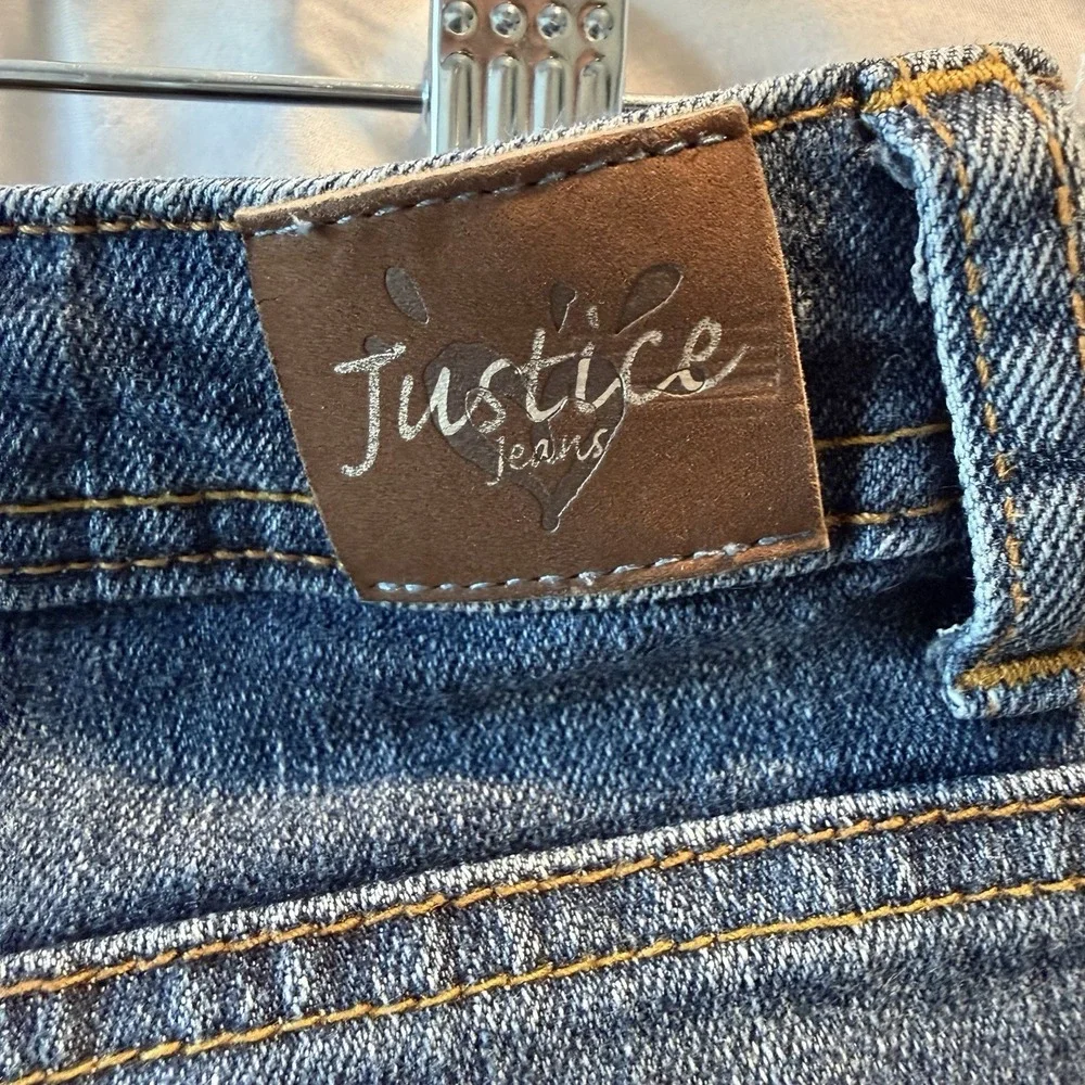 Justice Girls Size 10S Simply Low Super Skinny Stretch Jeans Bling